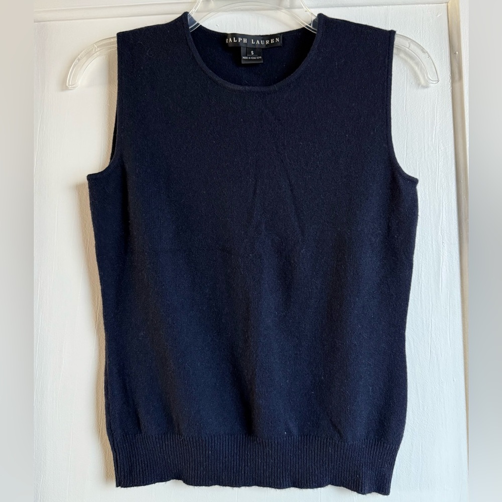 Ralph Lauren Navy Sleeveless Sweater Vest